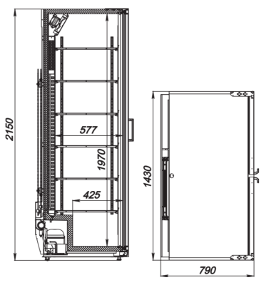 Шкаф холодильный ARKTO Max-1602-Eco-L (+1..+10, с канапе) на сайте Белторгхолод