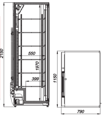 Шкаф холодильный ARKTO Plus-1375-Eco (+1..+10, двери купе) на сайте Белторгхолод