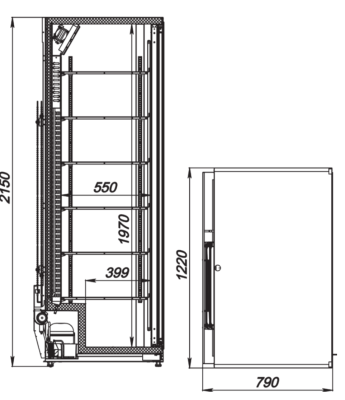Шкаф холодильный ARKTO Plus-1465-Eco-U (-6..+6, двери купе) на сайте Белторгхолод