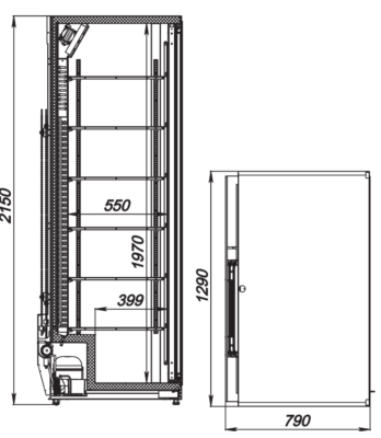 Шкаф холодильный ARKTO Plus-1555-Eco-U (-6..+6, двери купе) на сайте Белторгхолод