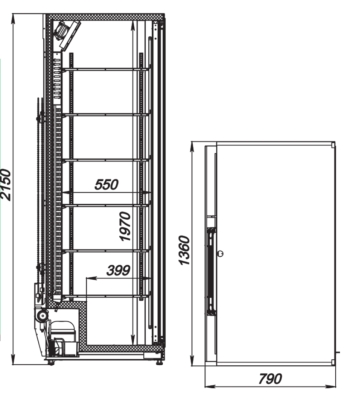 Шкаф холодильный ARKTO Plus-1645-Eco-U (-6..+6, двери купе) на сайте Белторгхолод