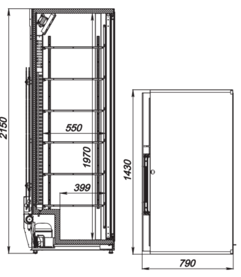 Шкаф холодильный ARKTO Plus-1735-Eco (+1..+10, двери купе) на сайте Белторгхолод