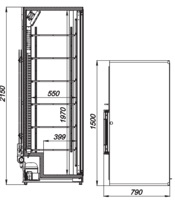 Шкаф холодильный ARKTO Plus-1825-Eco-U (-6..+6, двери купе) на сайте Белторгхолод