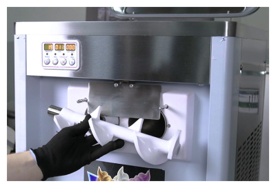 Фризер для мягкого мороженого Hualian HIM-03 (помпа, ночное хранение, 3 рожка) на сайте Белторгхолод