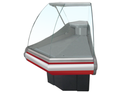 Витрина нейтральная Интэко-мастер ВИЛИЯ угловая УВ 45 ВС (с боковинами) на сайте Белторгхолод