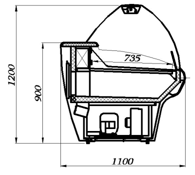 Витрина холодильная Carboma BAVARIA ВХС-2,5 Carboma G110 (G110 SM 2,5-1) на сайте Белторгхолод