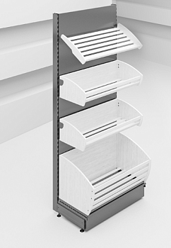  Стеллаж хлебный для продуктов Stahler Eco Line L=1000 G=470 H=2250 на сайте Белторгхолод