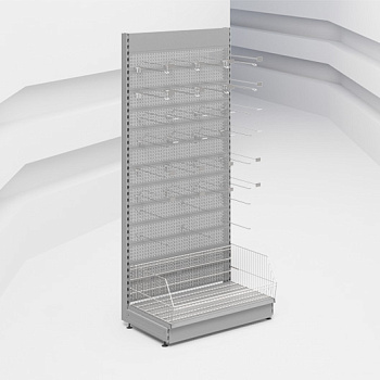  Стеллаж пристенный перфорированный Stahler Praktish 2300×1000×470 на сайте Белторгхолод