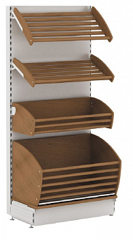  Стеллаж пристенный c хлебными полками Stahler Eco Line L=1000 G=470 H=2250 на сайте Белторгхолод