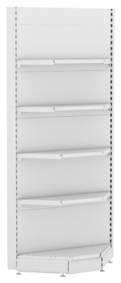 Стеллаж пристенный угловой внутренний для детских товаров Stahler Eco Line G=370 H=2250 на сайте Белторгхолод