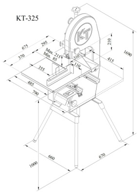Ленточная пила KT KT-325