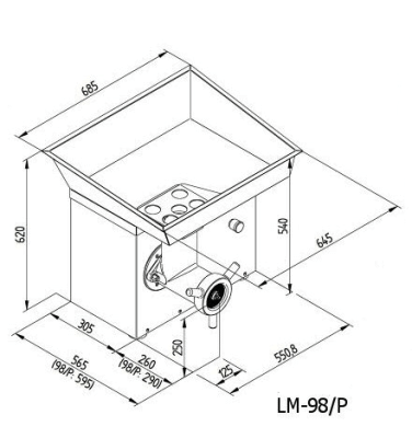 Мясорубка KT LM-98/P