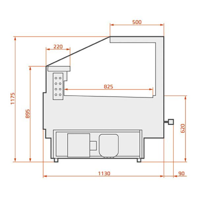 Витрина холодильная ES SYSTEM K LCT Tucana 02 3,75 на сайте Белторгхолод