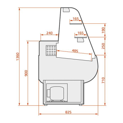 Витрина холодильная ES SYSTEM K LCG Gemini SL H 1,5 на сайте Белторгхолод