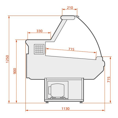 Витрина холодильная ES SYSTEM K LCD Dorado 1,2 на сайте Белторгхолод