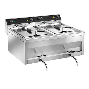 Фритюрница MEC FT 12+12VB (с краном для слива масла)