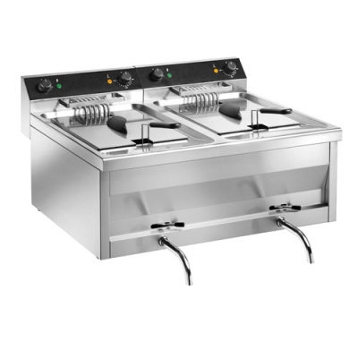 Фритюрница MEC FT 12+12VB (с краном для слива масла)