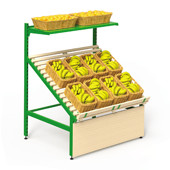  Овощной развал с декоративной панелью ЛДСП Stahler Garden H=1600 L=1250 G=1000 (T-WL 10161210) на сайте Белторгхолод