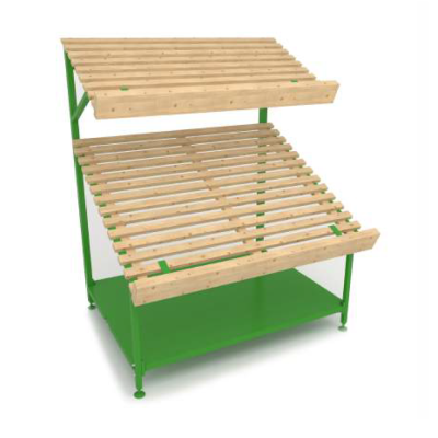 Овощной развал с полкой запасником Stahler Garden H=1450 L=1200 G=890 (T-WL 10212089) на сайте Белторгхолод