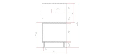 Прилавок Витрина Плюс Д1П- 900х500х900 на сайте Белторгхолод