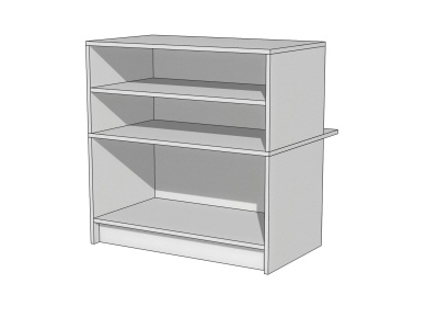 Прилавок кассовый Витрина Плюс Д3ПГ-900х500(650)х900 на сайте Белторгхолод