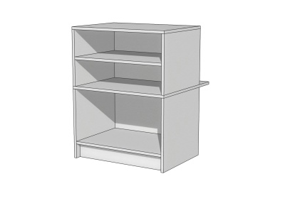 Прилавок кассовый Витрина Плюс Д3ПГ-700х500(650)х900 на сайте Белторгхолод