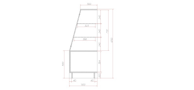Витрина наклонная Витрина Плюс Д6В-900х500х1250 на сайте Белторгхолод