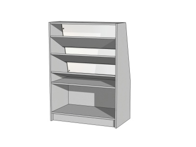 Витрина наклонная Витрина Плюс с наклонными полками Д7В - 900х500х1250 на сайте Белторгхолод