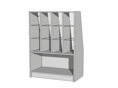 Витрина наклонная Витрина Плюс с дополнительными стойками Д8В - 900х500х1250 на сайте Белторгхолод