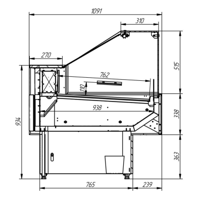 Витрина холодильная Cryspi SONATA QUADRO 1200 LED на сайте Белторгхолод
