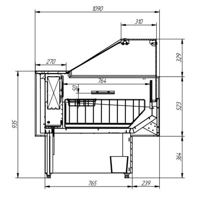 Витрина холодильная Cryspi SONATA QUADRO M 1200 LED на сайте Белторгхолод