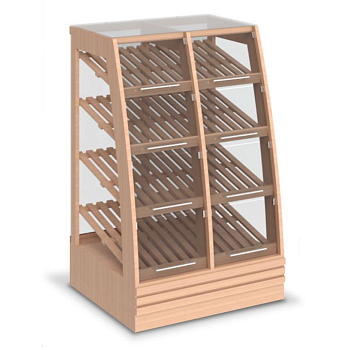  Стеллаж хлебный из массива бука со стеклянными дверками Stahler Bakery L=1000 (Д.034.30) на сайте Белторгхолод