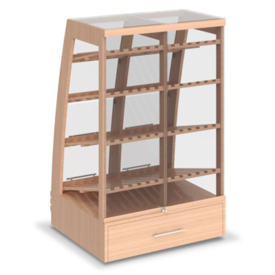 Стеллаж хлебный из массива бука со стеклянными дверками Stahler Bakery L=1000 (Д.034.30) на сайте Белторгхолод