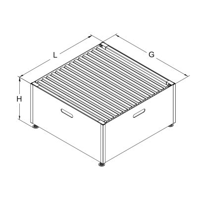Подиум овощной металлический Stahler Garden H=400 L=800 G=800 (N-AA 04408080) на сайте Белторгхолод