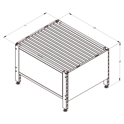 Подиум овощной металлический Stahler Garden H=700 L=1250 G=800 (N-AA 14708125) на сайте Белторгхолод