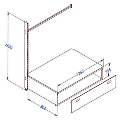 Фруктово-овощной модуль пристенный Stahler Garden H=1600 L=1250 G=800 (N-AA 11161280) на сайте Белторгхолод