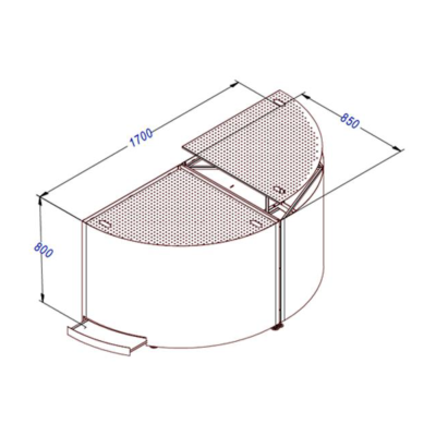 Фруктово-овощной модуль полукруг Stahler Garden H=800 L=1700 G=850 (N-AA 20801785) на сайте Белторгхолод