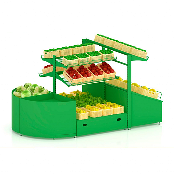  Фруктово-овощной остров Stahler Garden H=1600 L=2950 G=1700 (сборный) на сайте Белторгхолод