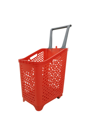 Корзина-тележка на четырёх колёсах пластиковая Корбис HPB65 на сайте Белторгхолод