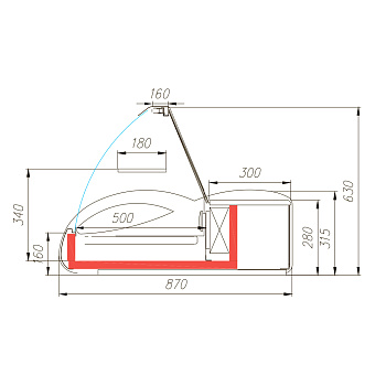  Витрина холодильная Carboma ARGO A87 SM 1,5-1 0011-3020, 0012-1036 (ВХС-1,5 Арго) на сайте Белторгхолод