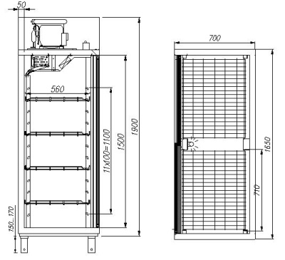 Шкаф холодильный Carboma R1400К (купе) на сайте Белторгхолод