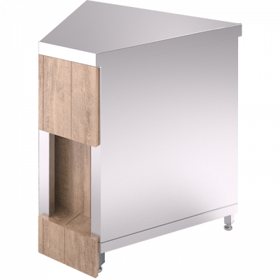 Прилавок нейтральный угловой внутренний 45 градусов Refettorio CAPITAL RU20A45/RU20AS45 на сайте Белторгхолод