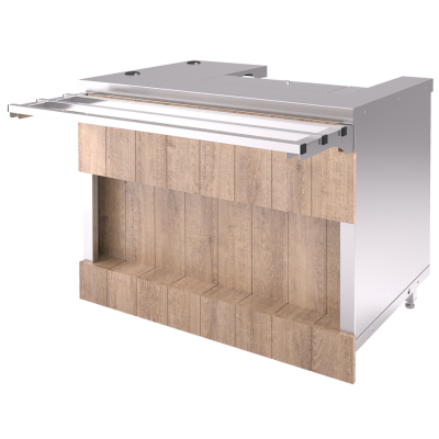 Прилавок кассовый Refettorio CAPITAL RT1AR/RT1ARS (исполнение правое: направление потока справа налево) на сайте Белторгхолод