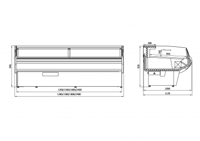 Витрина холодильная Интэко-мастер НЕМИГА STANDART 180 ВСн Self (закрытое основание) на сайте Белторгхолод