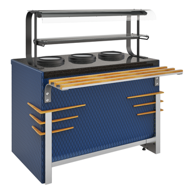 Мармит для первых блюд с электросупницами Refettorio CASE RM13D(10)/RM13D(10) (4 супницы) на сайте Белторгхолод