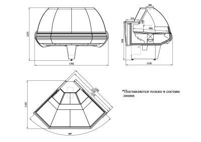 Витрина холодильная Интэко-мастер НЕМИГА STANDART УВ 90 ВС Self (основание на опорах) на сайте Белторгхолод