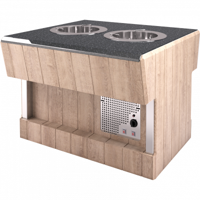 Диспенсер для тарелок тепловой Refettorio RD40SP (каменная столешница) без полки на сайте Белторгхолод