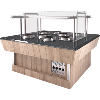  Мармит первых блюд (шведский стол сдвоенный) Refettorio RM43SD2 (каменная столешница) 8 супниц на сайте Белторгхолод