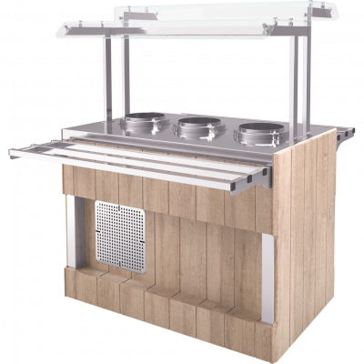 Мармит первых блюд (шведский стол островной) Refettorio RM42AD (столешница нерж.) 3 супницы на сайте Белторгхолод