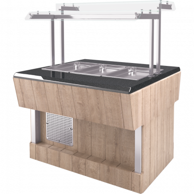 Мармит вторых блюд (шведский стол островной) Refettorio RM42S (каменная столешница) (на 3 GN 1/1) на сайте Белторгхолод